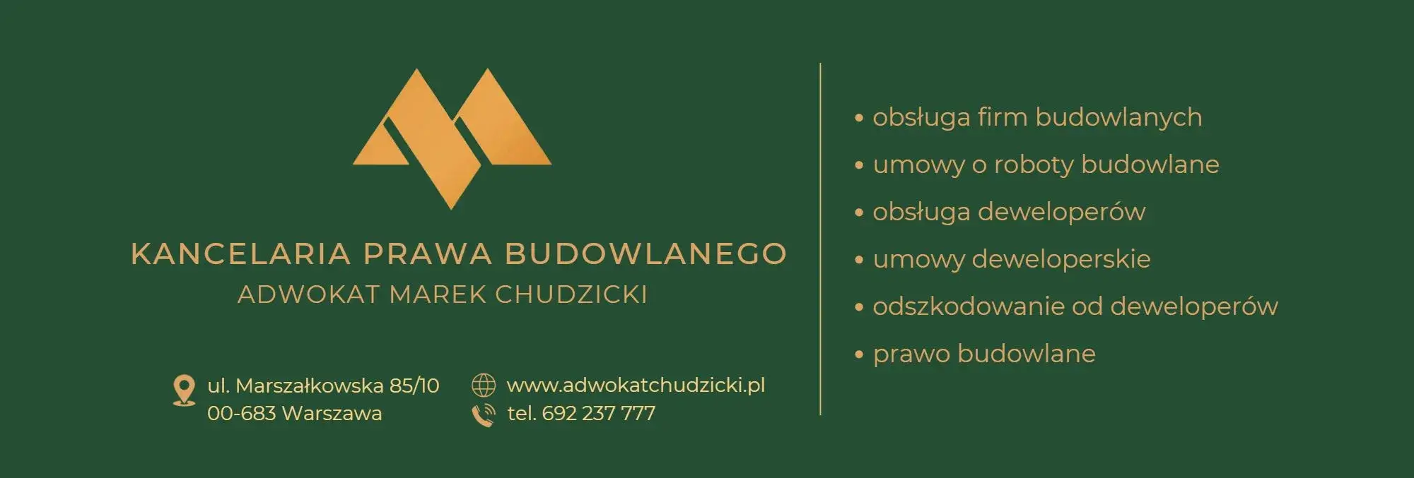 kancelaria prawa budowlanego adwokat Marek Chudzicki